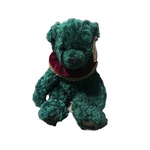 Ty Attic Treasures Laurel the Bear - 1993 Vintage Green Jointed Plush 8"